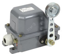 Выключатель концевой КУ-701 У1, рычаг с роликом, 10А, IP44, 2 электрических цепи (IEK) KV-1-701-1