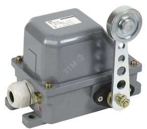 Выключатель концевой КУ-701 У1, рычаг с роликом, 10А, IP44, 2 электрических цепи (IEK) KV-1-701-1