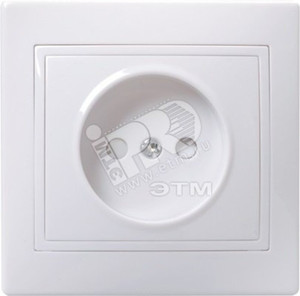 KVARTA Розетка 1-местная без заземления с защитными шторками 10А РСш10-2-КБ белый GENERICA (IEK) ERK10-K01-10-DM