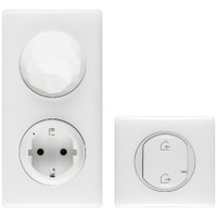 Celiane with NETATMO Стартовый пакет.  Шлюз WiFi + умная розетка 2К+З 16А 230В + главный беспроводной выключатель  Я дома/Я вне дома . Цвет Белый. Рамки Белый глянец. (Legrand/Daccord) 064820