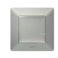 Valena Life with NETATMO  Умный беспроводной выключатель 1-клавишный. Цвет Алюминий (Legrand/Daccord) 752385