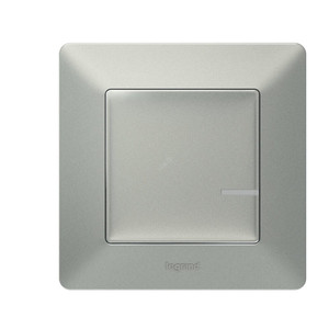 Valena Life with NETATMO  Умный беспроводной выключатель 1-клавишный. Цвет Алюминий (Legrand/Daccord) 752385