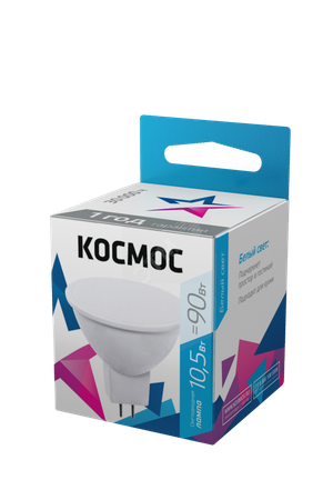 Лампа светодиодная LED 10.5W JCDR 220В GU5.3 D50x45 4500K белый 840 лм (Космос) LkecLED10.5wJCDRC45