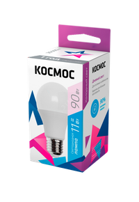 Лампа светодиодная LED 11Вт 220В Е27 D60х108 6500К дневной 880 лм A60 (Космос) LkecLED11wA60E2765