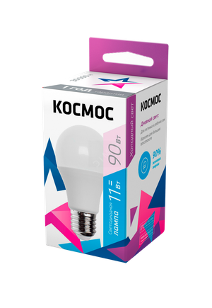 Лампа светодиодная LED 11Вт 220В Е27 D60х108 6500К дневной 880 лм A60 (Космос) LkecLED11wA60E2765