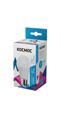 Лампа светодиодная LED 9Вт 220В Е27 D55х98 4500К белый 720 лм A55 (Космос) LkecLED9wA55E2745