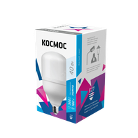 Лампа светодиодная LED 40Вт 220В Е27 D100х168 4500К белый 3800 лм (Космос) LksmHWLED40WE2745