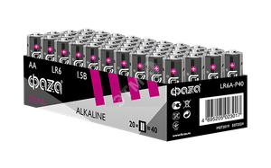 Элемент питания LR 6 (AA) алкалиновая уп. 40 шт. Alkaline Pack-40 (ФАZА) 5023017
