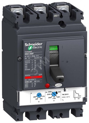 Выключатель автоматический NSX250B TM250D 3P3D термомагнитный расцепитель (Schneider Electric) LV431110