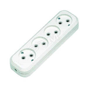 Колодка удлинителя 4 гнезда без заземления (Makel) MGP141