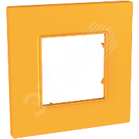 UNICA QUADRO Рамка 1 пост оранжевая (Schneider Electric) MGU4.702.29