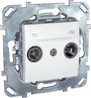 UNICA Розетка телевизионная TV/FM оконечная в рамку белая (Schneider Electric) MGU5.452.18ZD