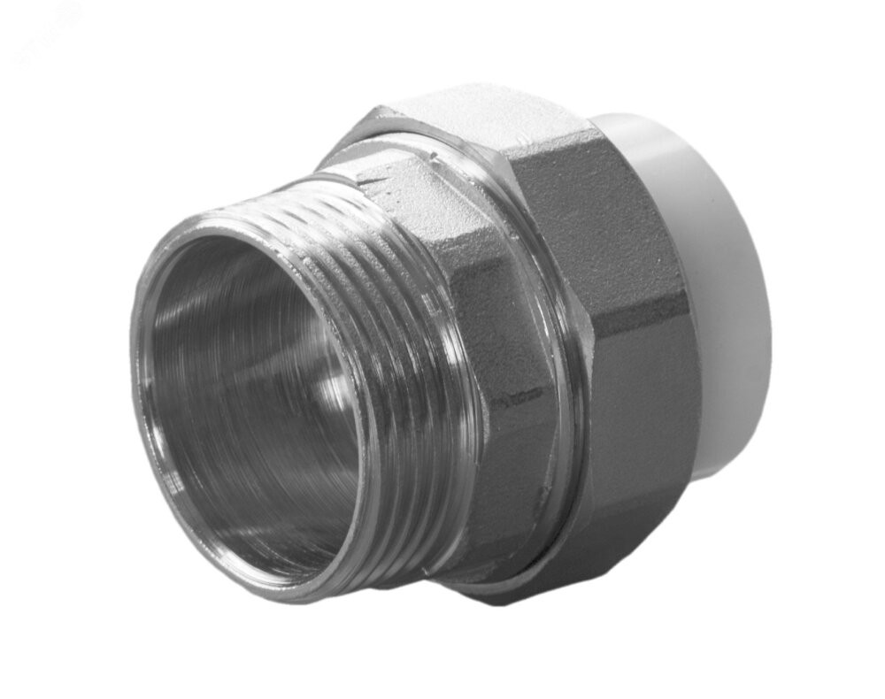 Муфта полипропиленовая PPR разъемная НР 32x11/4' (Политэк) 9800003214