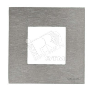 Zenit Рамка 1 пост натуральная сталь (ABB) N2271 OX