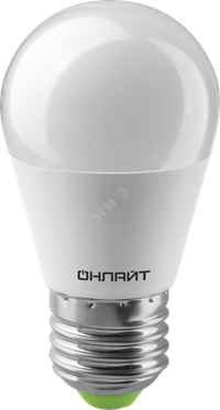 Лампа светодиодная LED 10вт Е27 теплый матовый шар (ОНЛАЙТ) 61968