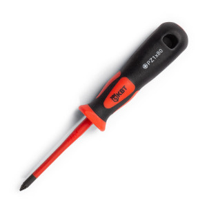 Отвертка диэлектрическая PZ1x80 серия СЛИМ (КВТ) 78585