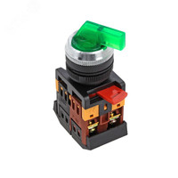 Переключатель ANLC-22 3 полюса зеленый с подсветкой 380В (EKF) psw-anlc-3p-g-380