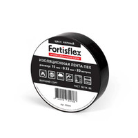 Изолента ПВХ 15x0.13х20 (черн) (10 шт) (Fortisflex) 90809