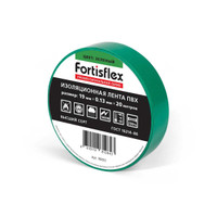 Изолента ПВХ 19х0.13x20 (зел) (10 шт) (Fortisflex) 90813
