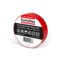 Изолента ПВХ 19х0.13x20 (красн) (10 шт) (Fortisflex) 90814