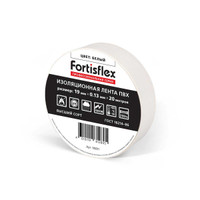 Изолента ПВХ 19х0.13x20 (бел) (10 шт) (Fortisflex) 90811