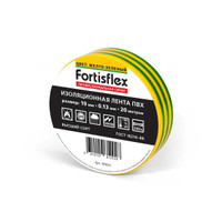 Изолента ПВХ 19х0.13x20 (ж/з) (10 шт) (Fortisflex) 90824