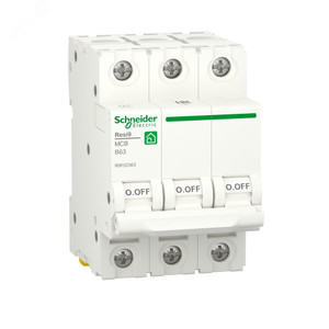 Выключатель автоматический  B 63А 3P 6000A Resi9 (Schneider Electric) R9F02363