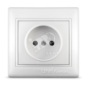 Розетка Севиль без заземления белая (UNIVersal) С0022