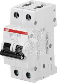 Выключатель автоматический двухполюсный 25А С S202 6кА (ABB) 2CDS252001R0254