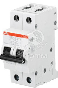 Выключатель автоматический двухполюсный 3А K S202 6кА (ABB) S202 K3