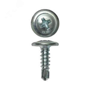 Саморез с прессшайбой 4.2х13 сверлоконечный покрытие цинк (Крепдил) screw-MM-4.2х13s