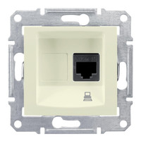 Sedna Розетка компьютерная RJ45 категория 5е в рамку бежевая (Schneider Electric) SDN4300147