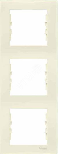 Sedna Рамка 3 поста вертикальная бежевая (Schneider Electric) SDN5801347