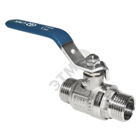 Кран шаровой НН 1/2 ручка никелированный (AQUALINK) 02427