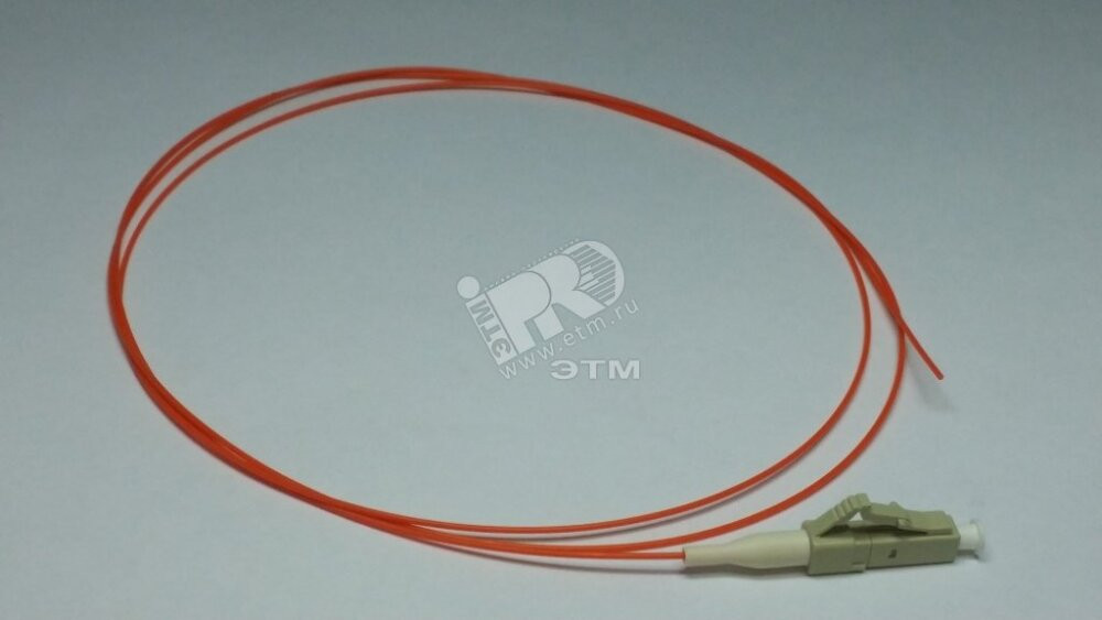 Шнур оптический монтажный 50/125 LC/MM 1 метр     (pigtail) (ИнфоТелеком) Pt-LC/M5-1м