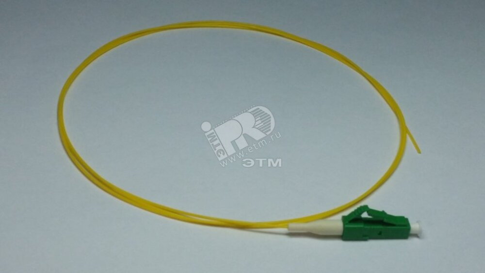 Шнур оптический монтажный 9/125 LC/APC 1 метр     (pigtail) (ИнфоТелеком) Pt-LC/APC-1м