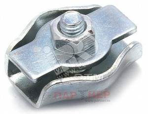 Зажим стальной 6мм Simplex для троса оцинкованный (Партнер) 18794