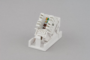 Розетка (Вставка) 45х225 (аналог Mosaic) с наклонным модулем RJ-45 категории 5е (Hyperline) 35210