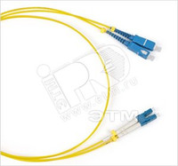 Патч-корд волоконно-оптический (шнур) SM 9/125 (OS2) LC/UPC-SC/UPC duplex LSZH(1м) (Hyperline) 28387
