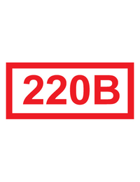Знак электробезопасности T11 Указатель напряжения - 220 В (Пленка 042 х 084)