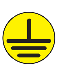 Знак электробезопасности T22 Указатель заземления (Пленка 050 х 050)