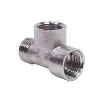 Тройник ВВН 1/2'х1/2'х1/2' переходной, никелированный (AQUALINK) 02381