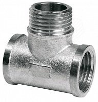 Тройник ВНВ 1/2'х1/2'х1/2' переходной, никелированный (AQUALINK) 02574