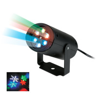 Светодиодный светильник-проектор Проекция снежинки RGB Кабель с вилкой 220В ULI-Q306 4W/RGB BLACK SNOWFLAKE (Uniel) UL-00001187