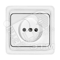 Валери Розетка без заземления белая скрытая (UNIVersal) В0022