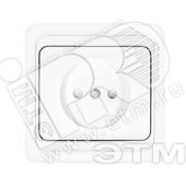 Розетка Валери без заземления с защитной шторкой белая (UNIVersal) В0022x