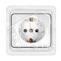 Валери Розетка с заземлением белая скрытая (UNIVersal) В0028
