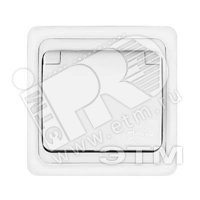 Валери Розетка с заземлением с крышкой белая (UNIVersal) В0029