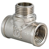 Тройник ВНВ 1/2'х1/2'х1/2' переходной, никелированный (VALTEC) VTr.132.N.0004