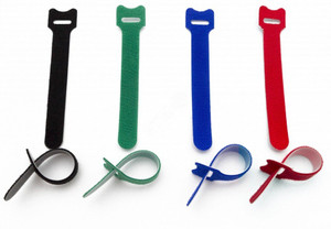 Хомут для кабеля. липучка с мягкой застежкой. 135x15 мм. черный (10 шт.) (Hyperline) 397492